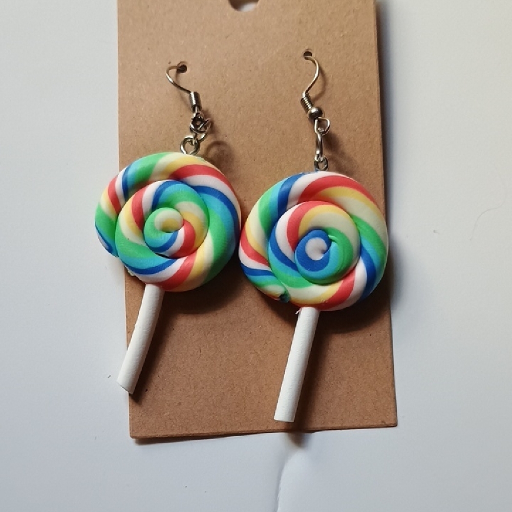 Colorful Lollipop Earrings Set - Picture 5 of 6